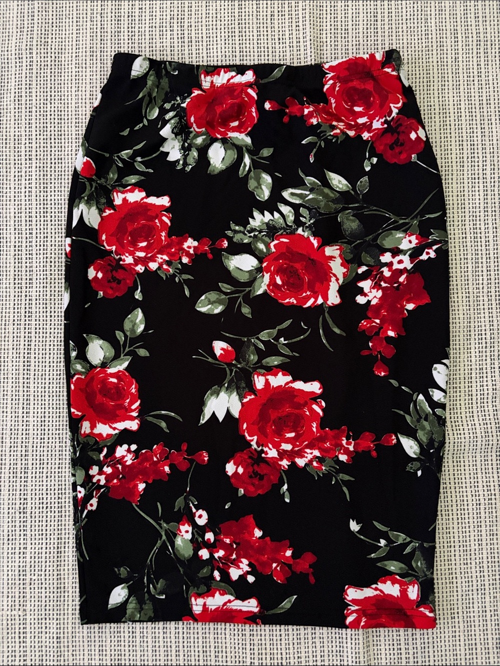 Shein floral bodycon midi skirt large